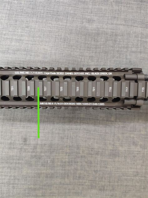 Guys,i bought a mk18 ris ii rail. But the position of marking  